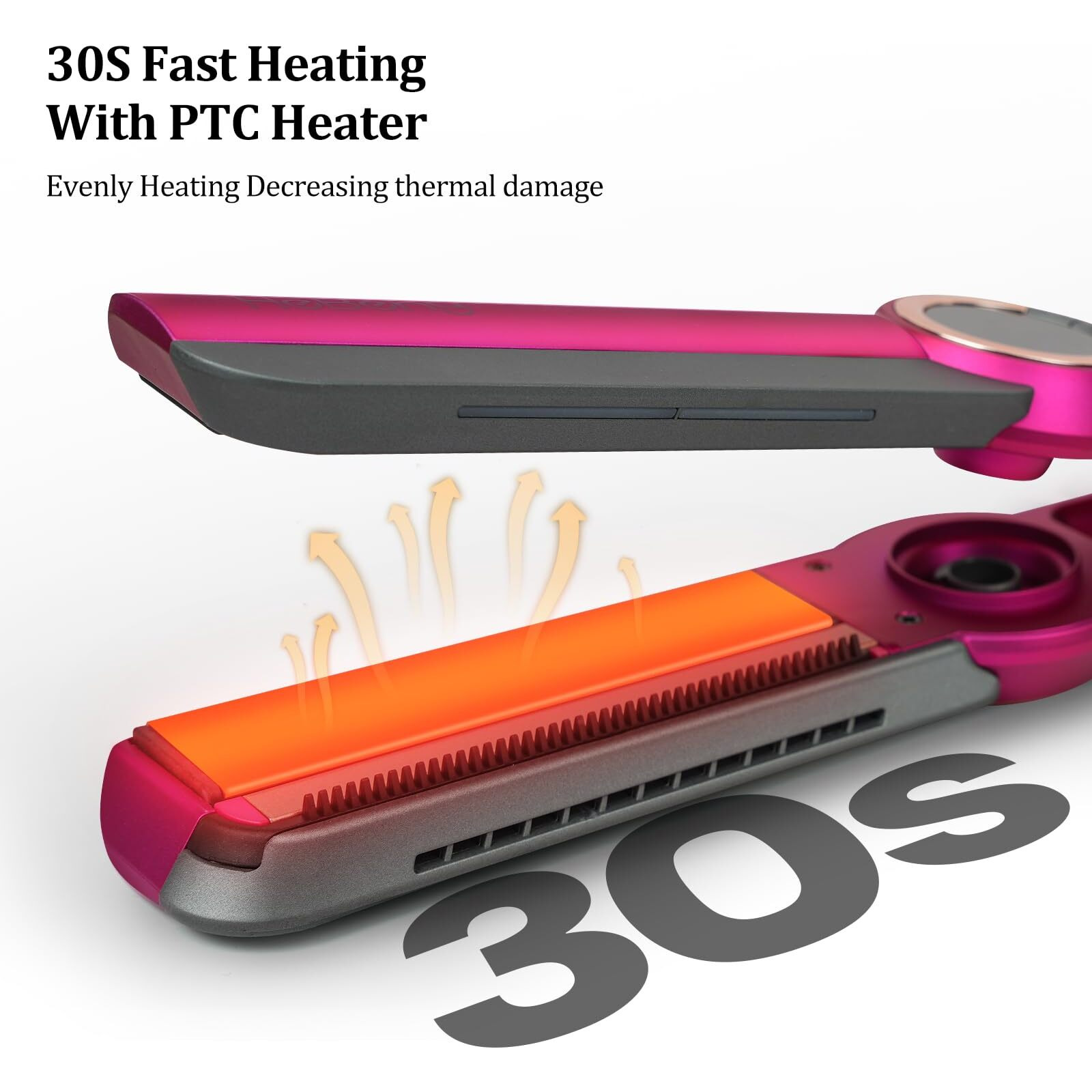 Hebeny Hair Straightener Iron, 2 In 1 Negative Ions Flat Iron Hair Straightener, Professional Ceramic Straightener, For Less Frizz Lock In Moisture & Shine, Dual Voltage Flat Iron Hair Styling Tools