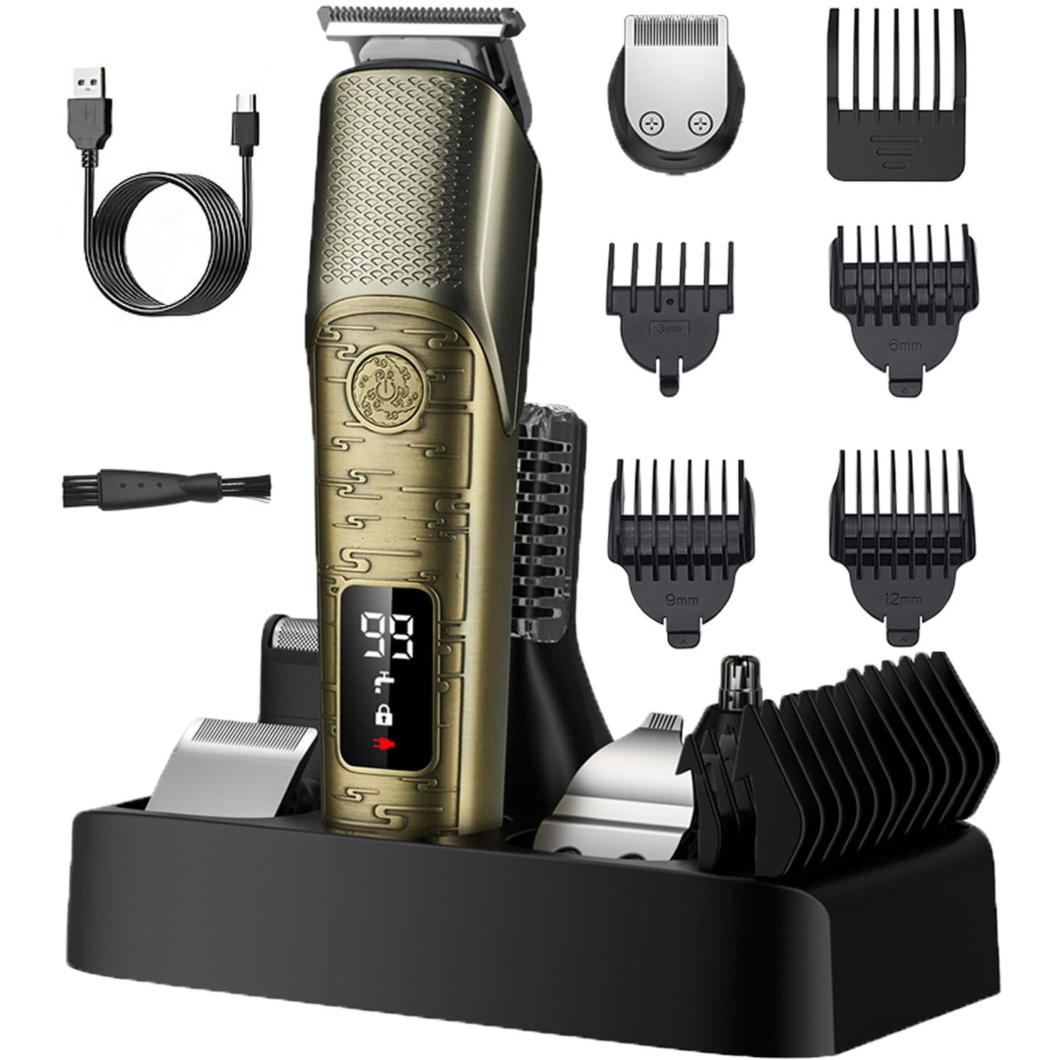 Beard Trimmer For Men, Electric Razor Hair Trimmer, Professional Hair Clippers For Beard, Mens Grooming Kit For Nose Mustache Body Facial, Gifts For Men Father Husband