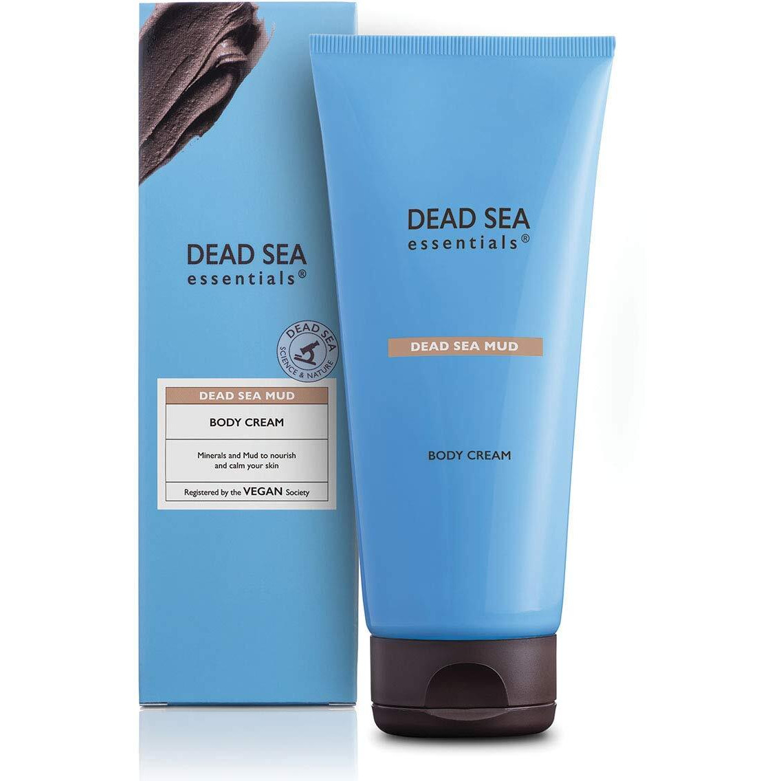 Dead Sea Essentials Mud Body Cream, Skincare Treatment For Dry And Sensitive Skin, Cruelty Free - 6.76 Fl Oz, 200 Ml