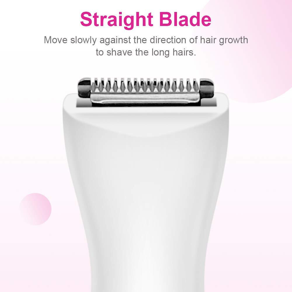 Funstant Bikini Trimmer, Electric Razor For Women With Comb, Cordless Safe Hair Trimmer Floating Foil For Dry Use, Battery Operated Personal Shaver For Lady Girl, Pubic Hair, Delicate Private Area