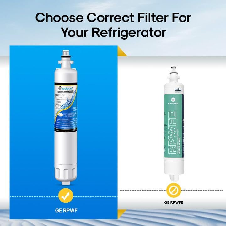 Excelpure Refrigerator Water Filter Replacement Cartridge, Compatible With Ge Rpwf, Rwf3600,1Pack