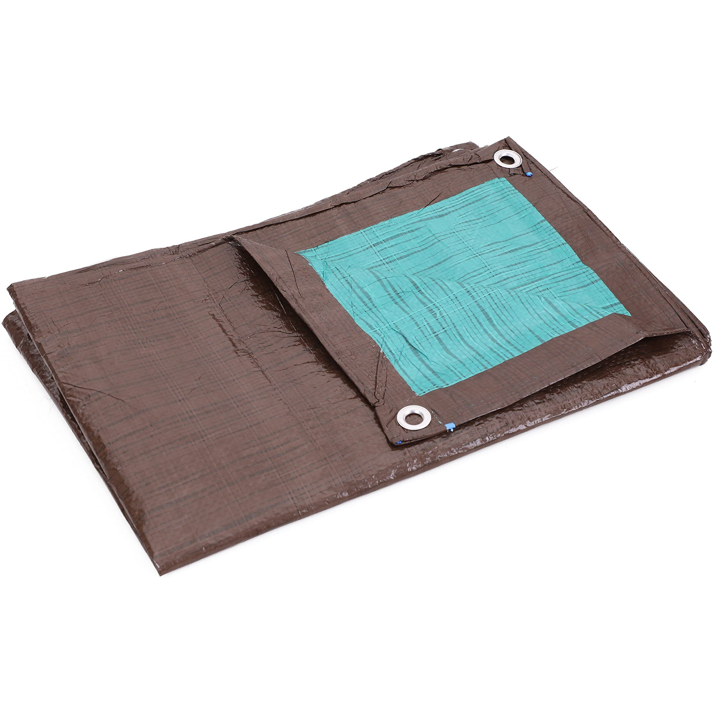 Kotap 30 X 50 Ft. All-Purpose Multi-Use Protection/Coverage 5-Mil Poly Tarp, Reversible, Waterproof, Brown/Green, (Tbg-3050)