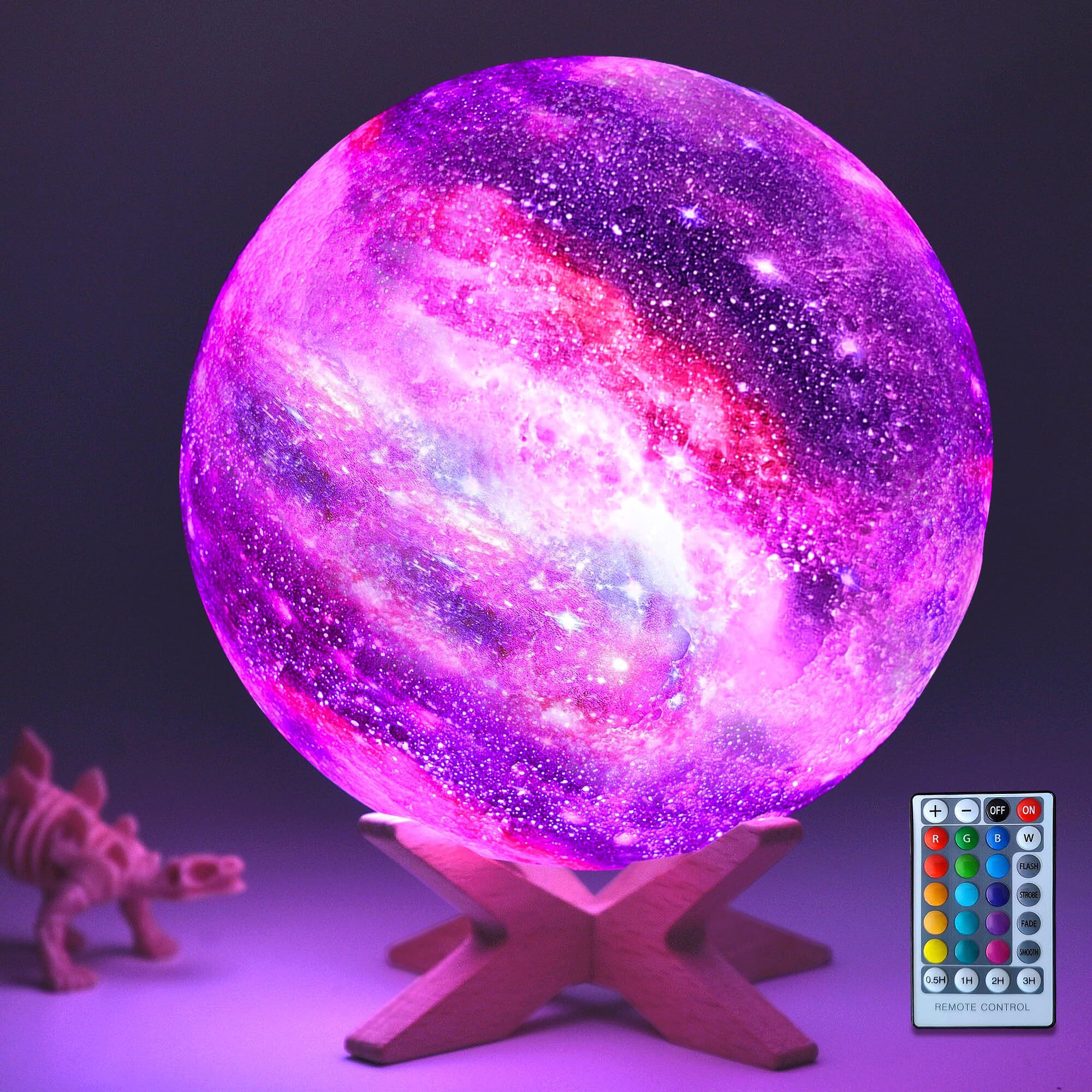 Hyodream 4.3'' Moon Lamp Kids Night Light Galaxy Lamp 16 Colors Led Moon Light With Touch & Remote Control Bedside Lamp As Christmas Birthday Gifts For Girls/Boys/Kids