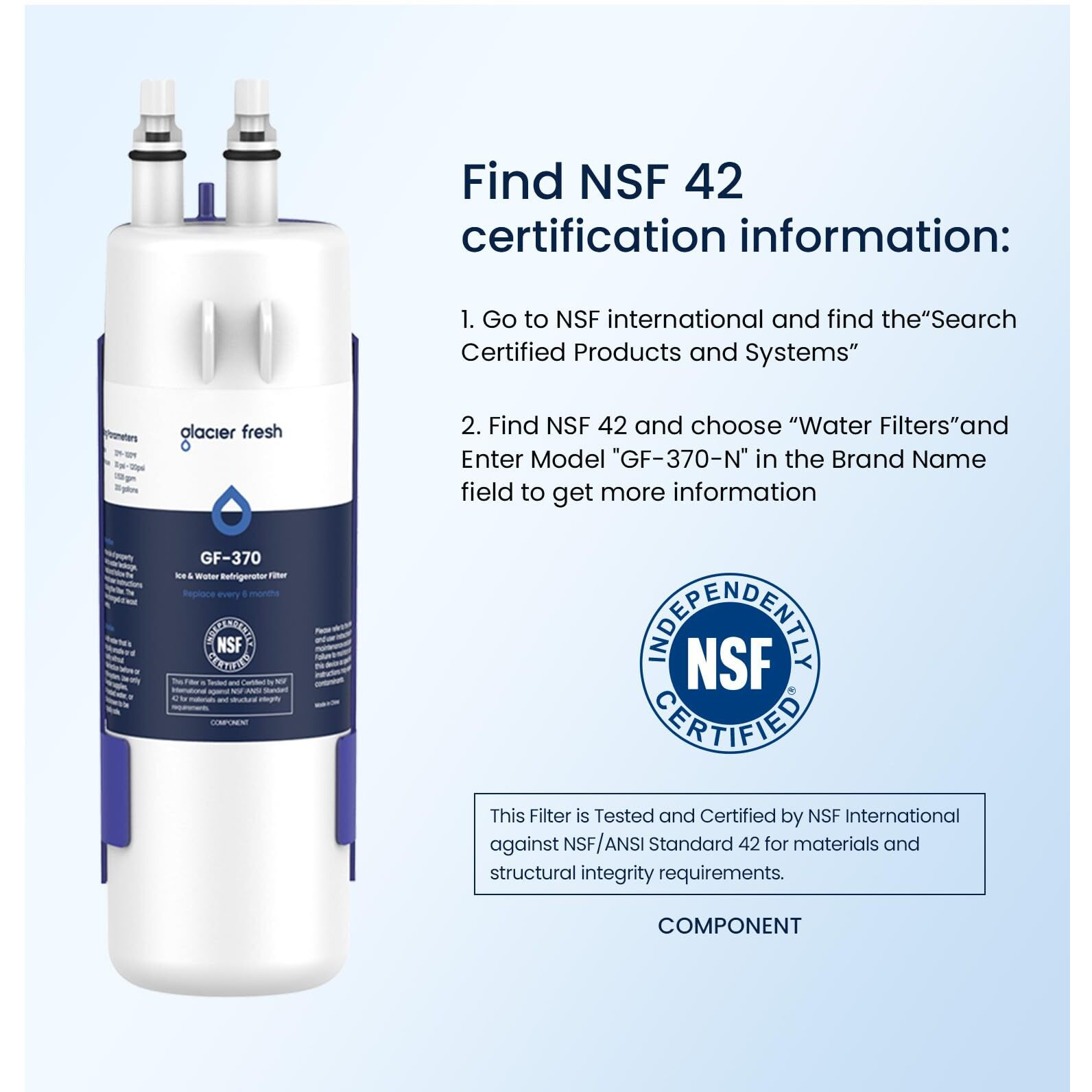Glacier Fresh Edr1Rxd1 Refrigerator Water Filter Compatible With W10295370A, Edr1Rxd1, Whr1Rxd1, Kad1Rxd1, Filter 1, W10295370, P4Rfwb, P8Rfwb2L, 46-9930, 46-9081 Refrigerator Water Filter 2 Pack