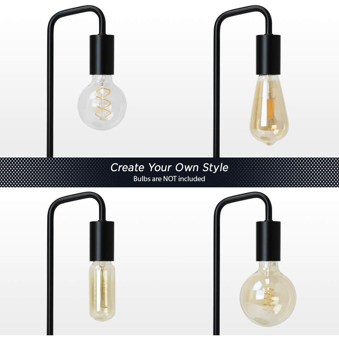 ORight Industrial Desk Lamp, 100% Metal Lamp, Ul Certified Ceramic E26 Socket, Minimalist Design For Home Decoration, Table Lamp For Bedroom/Office/Dorm, Etl Listed, Black