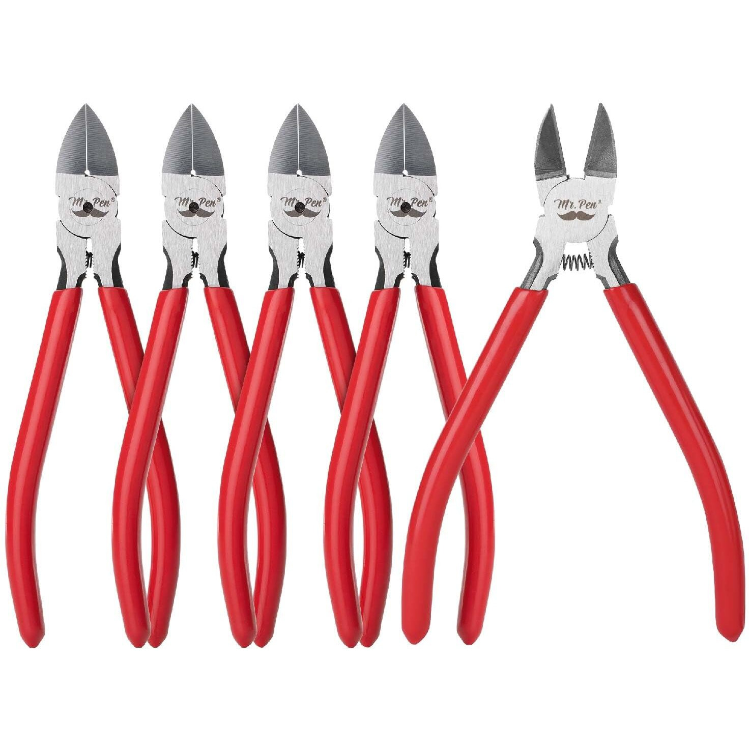 Mr. Pen- Wire Cutter, 6"", 5 Pack, Wire Cutters, Flush Cutters, Side Cutters Pliers, Flush Cutter, Cutting Pliers, Flush Cut Pliers, Small Wire Cutters, Floral Wire Cutter, Diagonal Wire Cutters