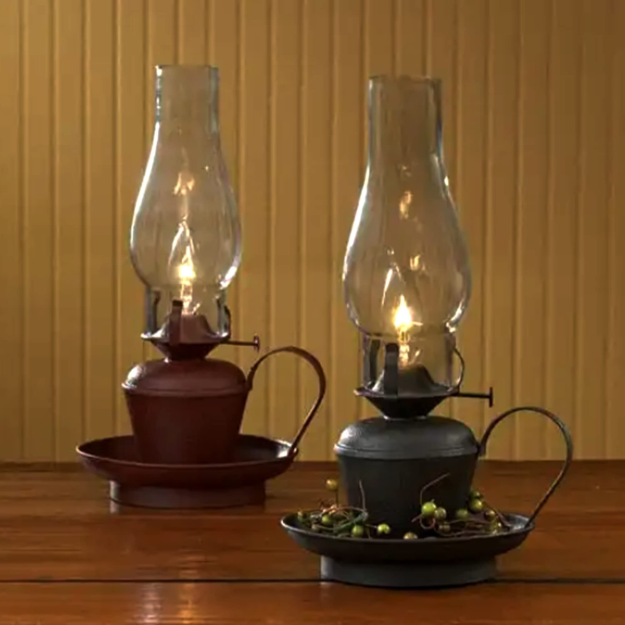 Ciata Oil Lamp, Glass, Victorian Hurricane Chimney Lamp Globe Replacement, 8-1/2 Inch Handblown Clear Glass Chimney Lamp Shade With 2-5/8 Inch Fitter And 3-5/8 Inch Bulge - 2 Pack