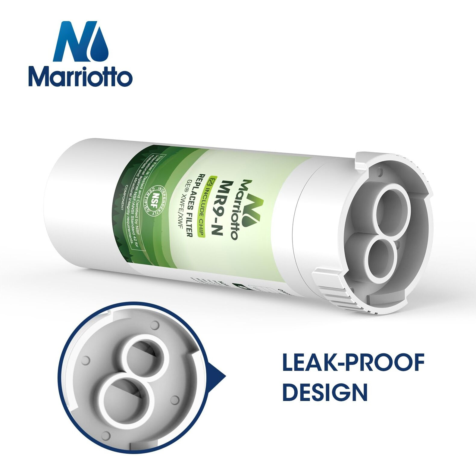 Marriotto Water Filter Compatible With Xwfe (Built-In Chip), Replacement For Ge Xwfe, Xwf Refrigerator Water Filter Pack Of 1