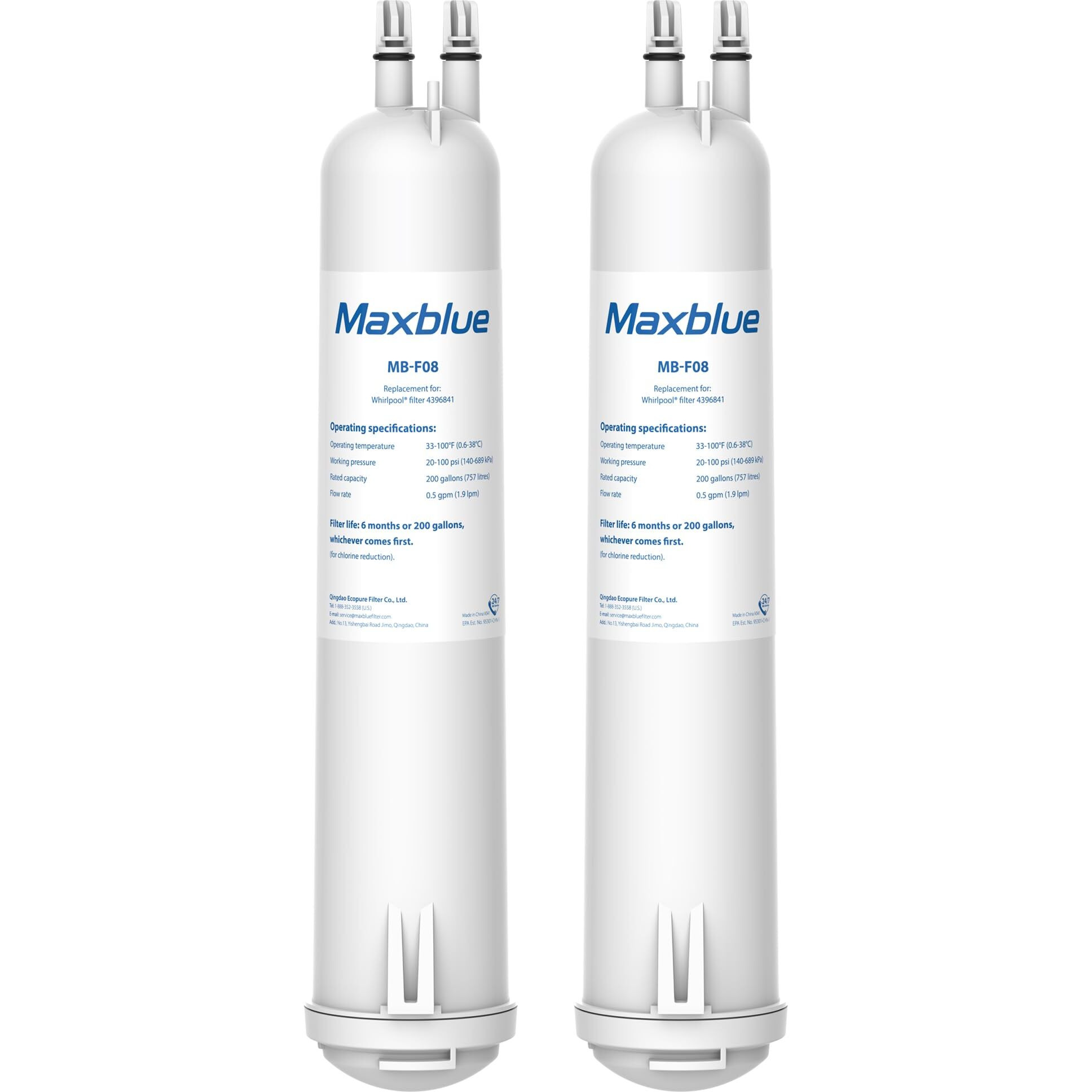 Maxblue Edr3Rxd1 Replacement For 4396841, Everydrop Filter 3, 4396710, Kenmore 46-9083, 46-9030, Refrigerator Water Filter, 2 Filters