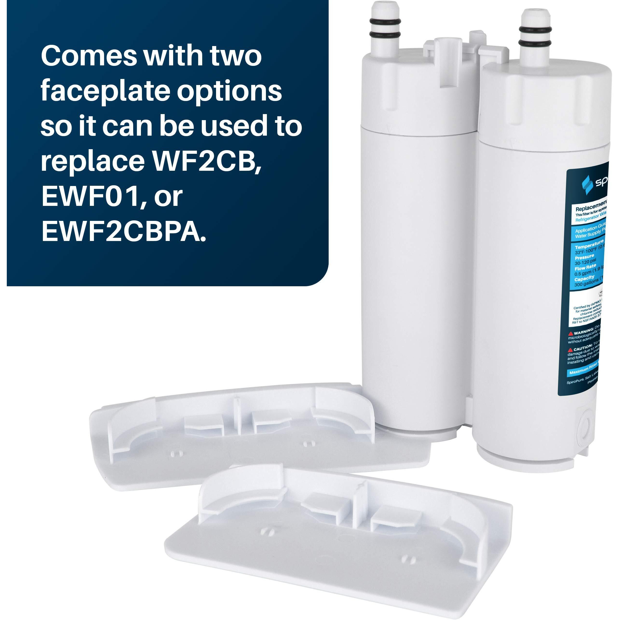 Spiropure Sp-Fr200 Nsf Certified Refrigerator Water Filter Replacement For Wf2Cb, Ewf01, Ngfc-2000, 1004-42-Fa, Puresource2, Plhs269Zdb2, Frs26Kf6Emg, Frs6Lf7Js3, Ewf2Cbpa, 9916 (3 Pack)