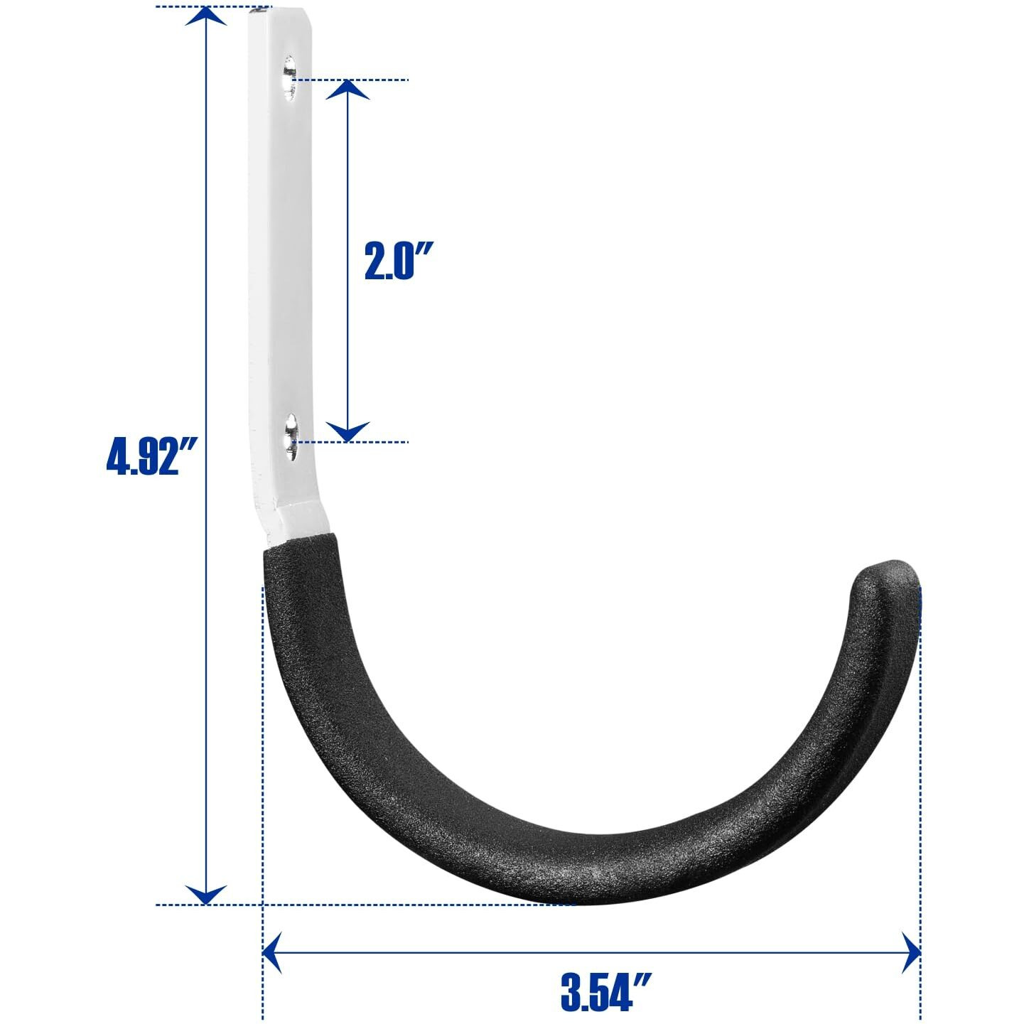 Geewatom Heavy Duty Steel Garage Hooks,Garage Storage Utility Hooks,Heavy Duty Garage Tool Organizer,Steel Wall Mount Hooks, Hose Hanger, Small Garden U Hooks (Black 4 Pack)