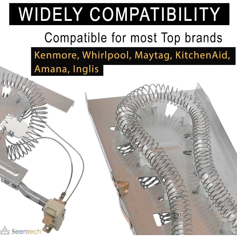 Seentech 3387747 Dryer Heating Element - Compatible With Kenmore Whirlpool Dryer - Replaces Part Number Wp3387747 8527865 Ps344597 Ap6008281 Ap2947033 Ps117414 Ps11741416
