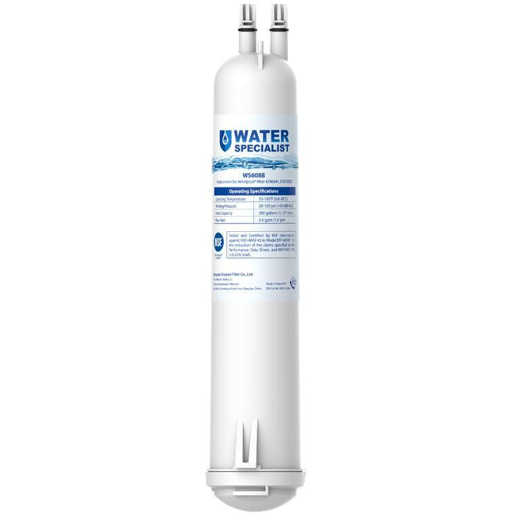 Waterspecialist Ws608 Water Filter, Replacement For 4396841, Everydrop Filter 3, Edr3Rxd1, 4396710, Kenmore 46-9083, 46-9030, Refrigerator Water Filter, 1 Filter