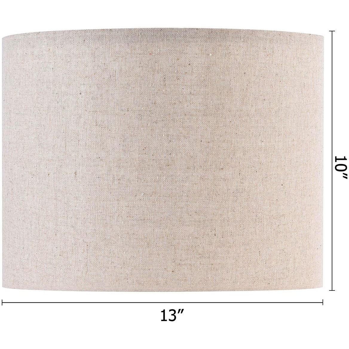 Go&So Drum Lamp Shades Set Of 2 Medium,Oatmeal Linen Lamp Shade 13"&quotTop X 13"&quotBottom X 10"&quotHigh(Spider),Replacement Lamp Shades For Floor Lamps,Table Lamp Shade,Hand Crafted Lampshade,Assembly Required