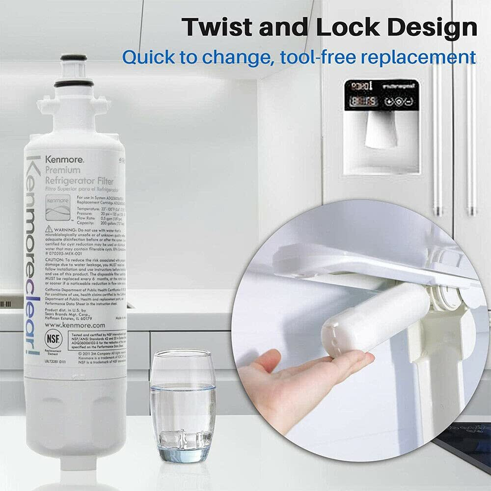 9690 Water Filter Replacement Compatible Models With Kenmore Elite 795,46-9690,Wf700,Rfc1200A,Lfxs32766S,Compatible With Lg Lt700P,Adq36006101,Adq36006102,Affordable,3 Pack