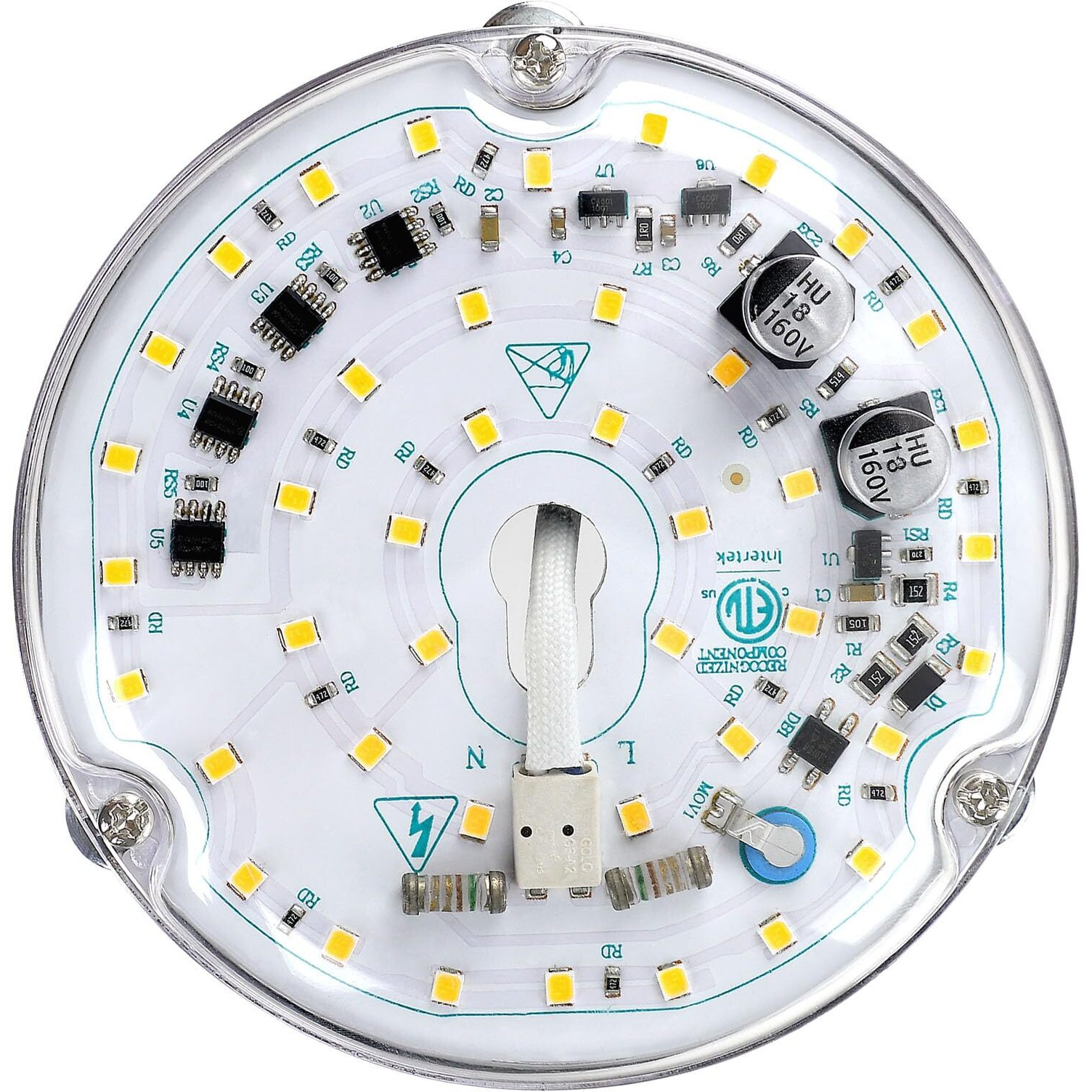 4 Inch Ceiling Fan Led Light Replacement, 18W 3000K 2100Lm Ceiling Fan Light Kit, Round Led Engine Retrofit Kit, Fan Light Kit Replacement, 120V, Cri90, Dimmable (Warm White)