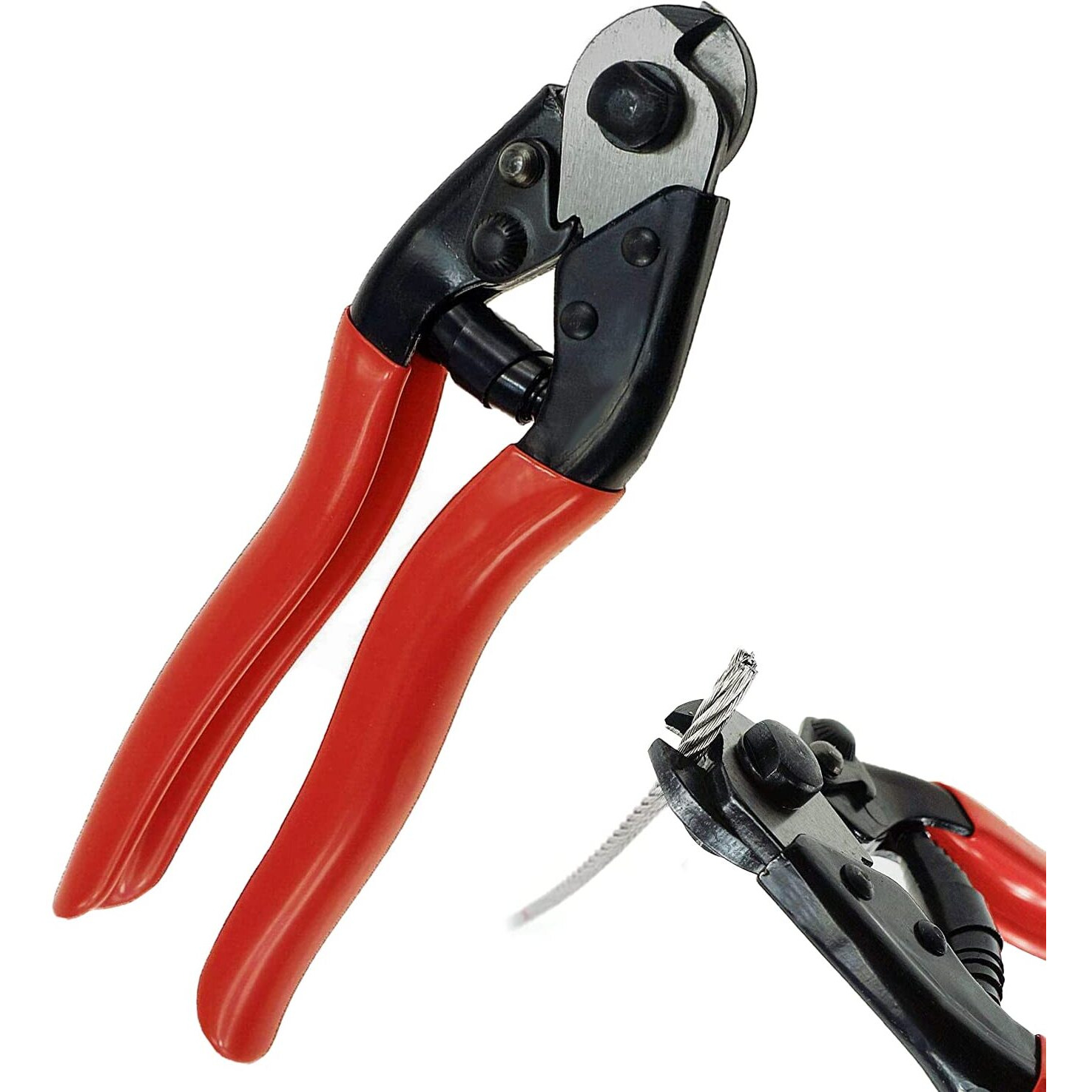 Guanlotion Cable Cutter Wire Cutter Heavy Duty Up To 5/32"" Stainless Steel Aircraft Wire Rope For Decking Railing Fencing Bike Bicycle Brake Cutter Diy Projects