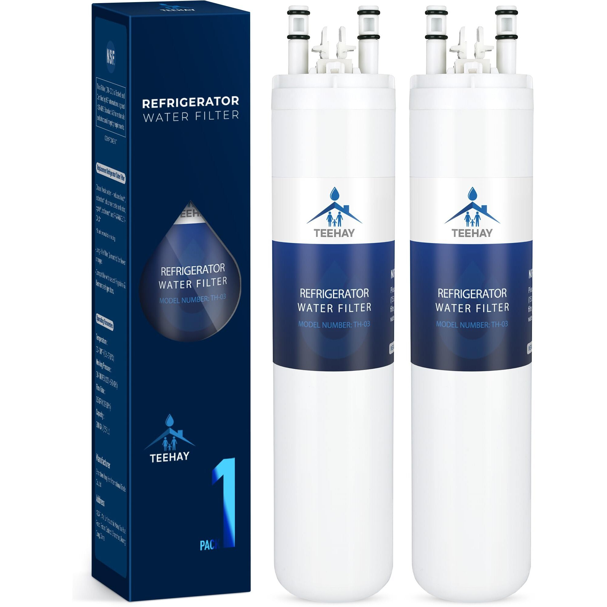 Teehay Ultrawf Water Filter Replacement, Compatible With Frigidaire Ultrawf, Pure Source Ultra, Kenmore 9999, 469999, 46-9999, A0094E28261, Height 11 Inches 2 Pack (2)