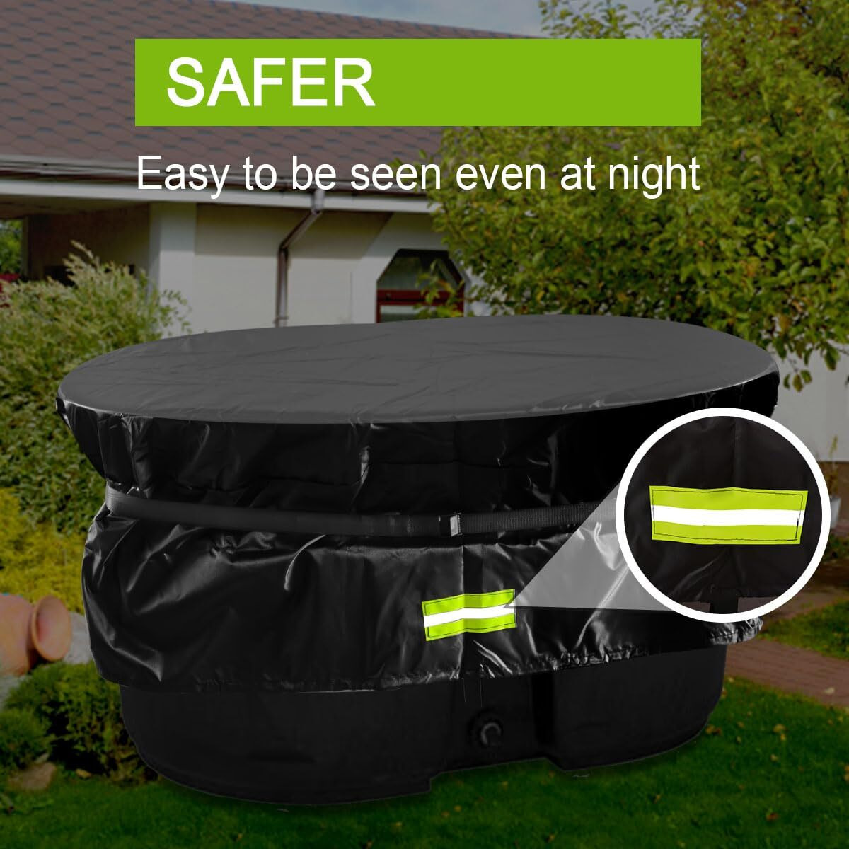 Rubermaid 100 Gallon Waterproof Stock Tank Cover With Zipper, Rectangular Cold Plunge Oval Ice Bath Tub Horse Livestock Water Trough Insulated Hard Cover For Outdoor Polar Protector 100 Gal Hot Tub
