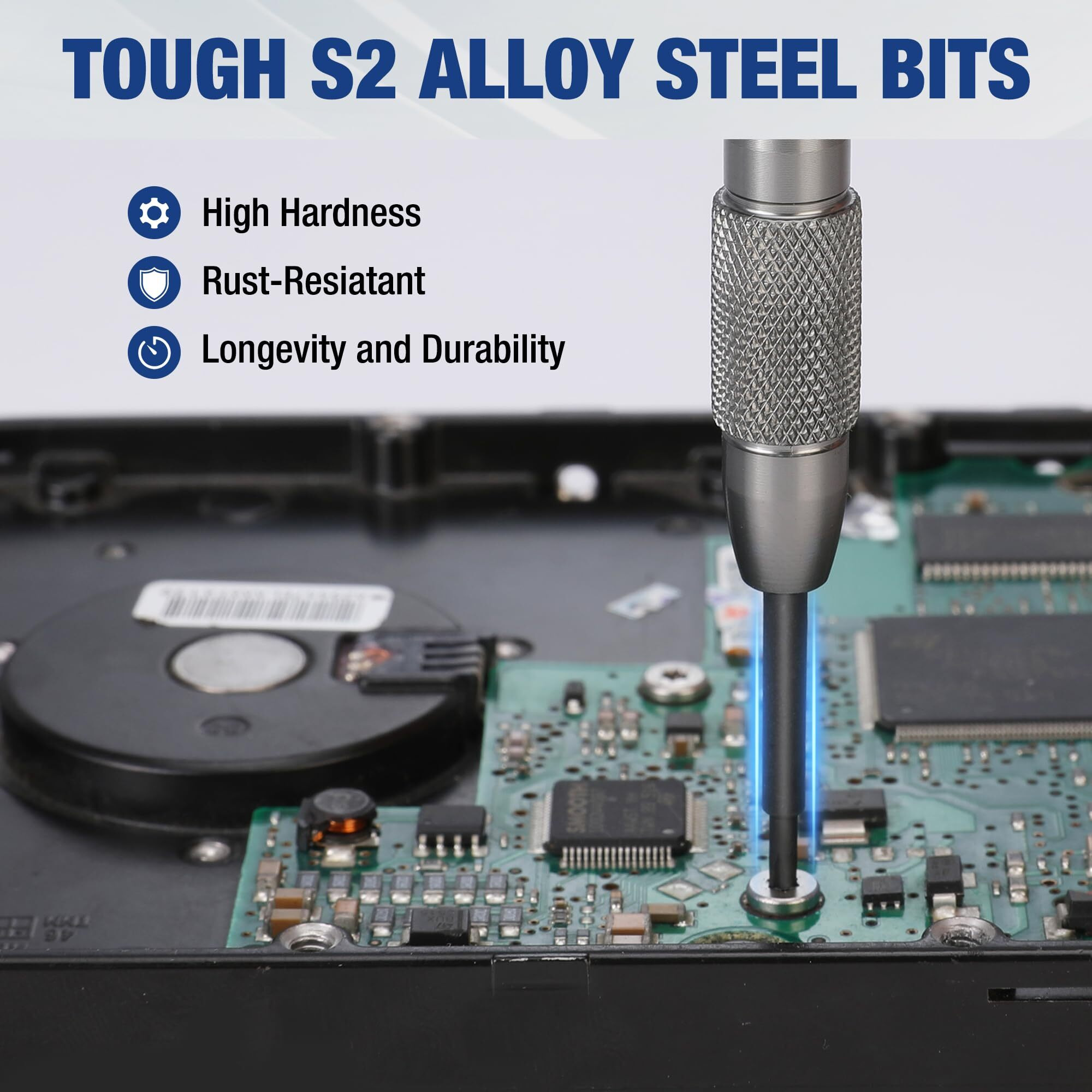 Workpro 6-Piece Magnetic Screwdriver Set, S2 Alloy Steel, 3 Phillips And 3 Slotted Tips Small Screwdriver Repair Tool Kit, Good For Phone, Computer, Watch, Eyeglass, Electronic