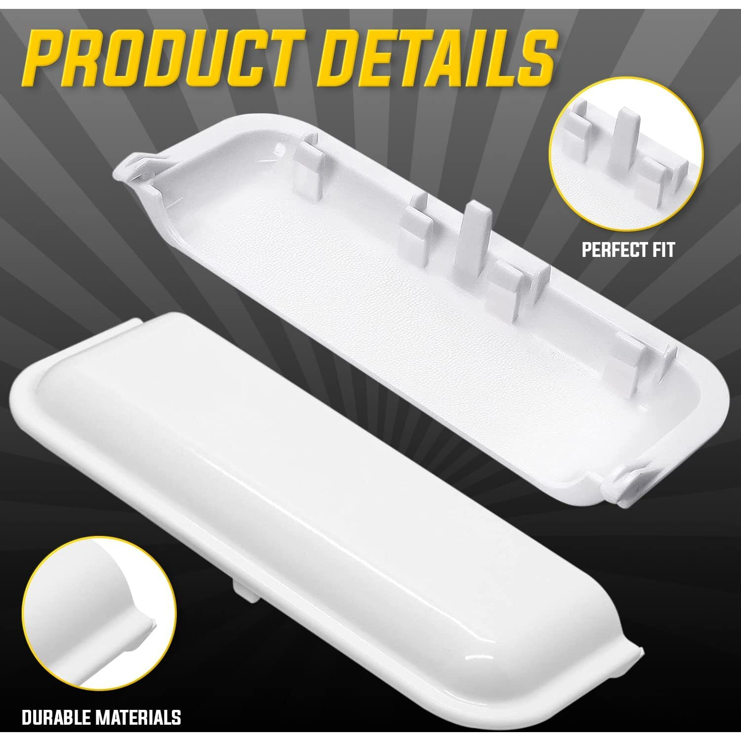 Unbreakable W10861225 Dryer Door Handle By Seentech - Compatible With Whirlpool Kenmore Dryer - Replace Ap5999398 W10861225Vp W10714516 Ps11731583 (Pack 2)