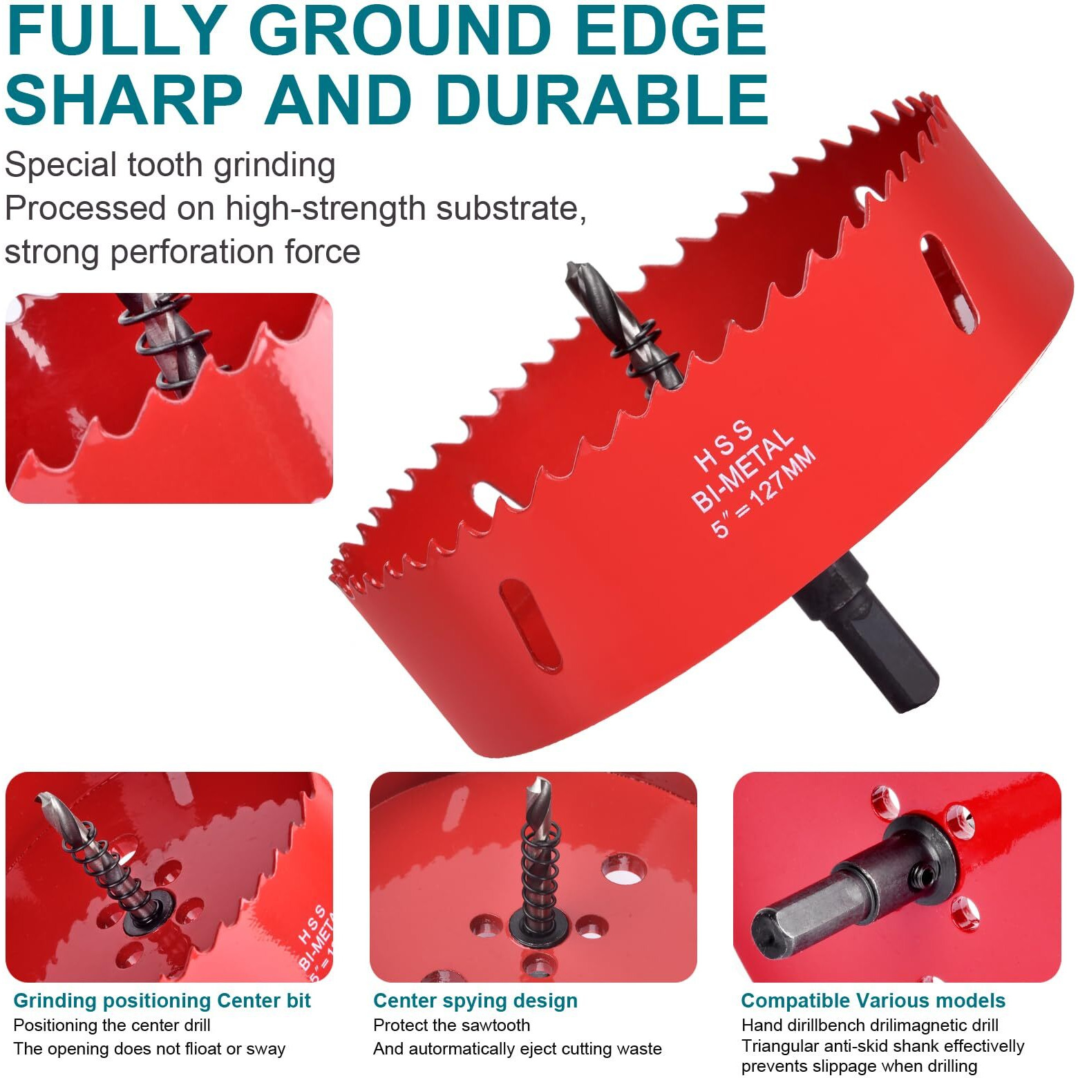 4 Inch / 102Mm Hole Saw For Wood, Plastic Board, Ceiling, Drywall, Plasterboard, And Metal Sheet - Hss Bi-Metal Hole Cutter With Pilot Drill Bit