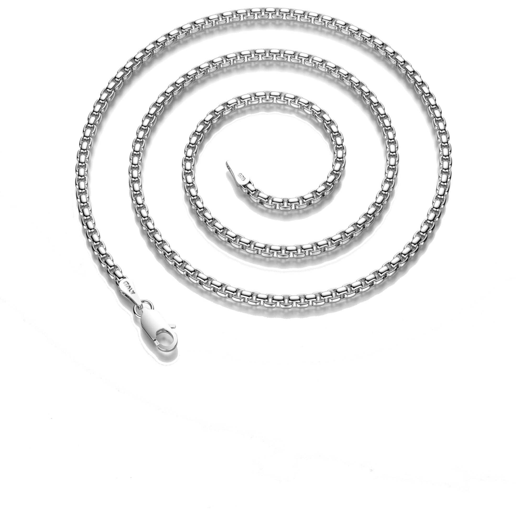 Waitsoul 925 Sterling Silver Box Chain Lobster Clasp 4Mm Silver Chain For Women Men Silver Necklace Chain 16-30 Inches (18)