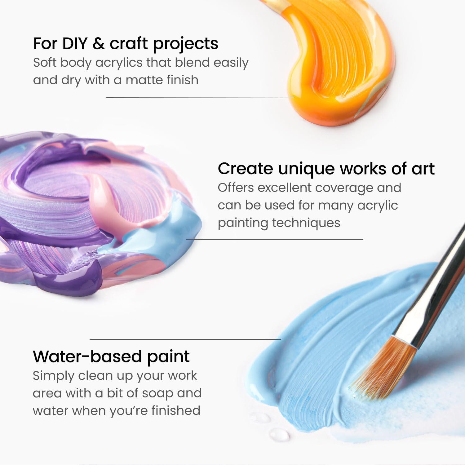 Arteza Craft Acrylic Paint, A404 Watermelon Pink, 4 Ounces Bottle, Water-Based, Blendable, Matte Acrylic Paint For Art & Diy Outdoor Projects