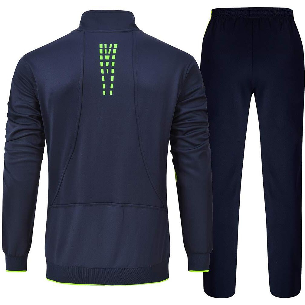 Ysento Men's Tracksuits Outfits Set 2 Piece Jogging Suits Warm Up Sweatsuits Sweat Track Suits Sets Green Xl