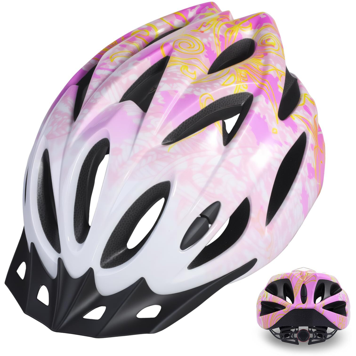 Zacro Adult Bike Helmet Lightweight - Bike Helmet For Men Women Comfort With Pads&Visor, Certified Bicycle Helmet For Adults Youth Mountain Road Biker