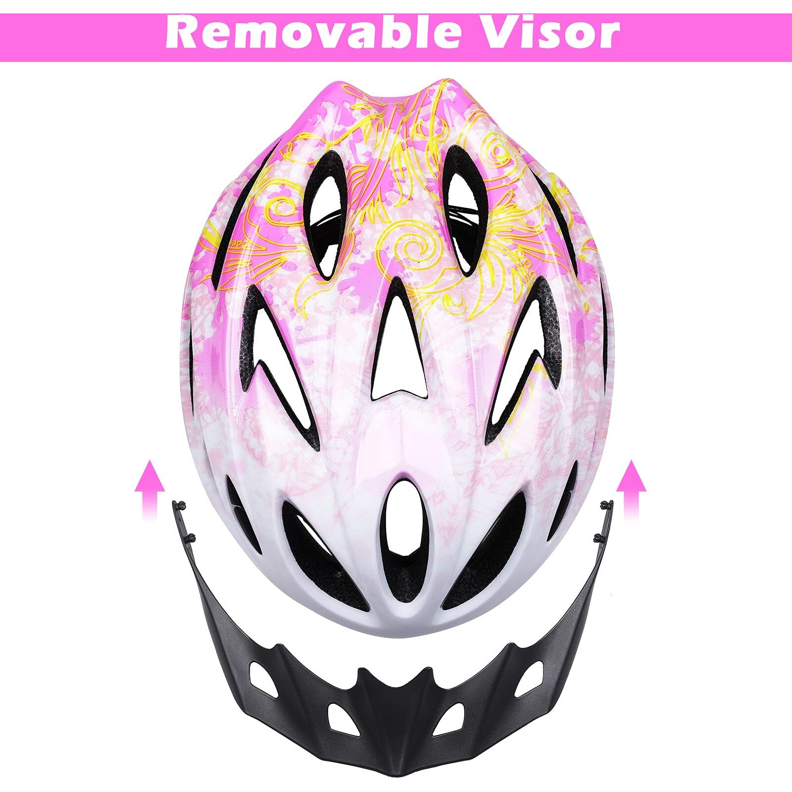Zacro Adult Bike Helmet Lightweight - Bike Helmet For Men Women Comfort With Pads&Visor, Certified Bicycle Helmet For Adults Youth Mountain Road Biker