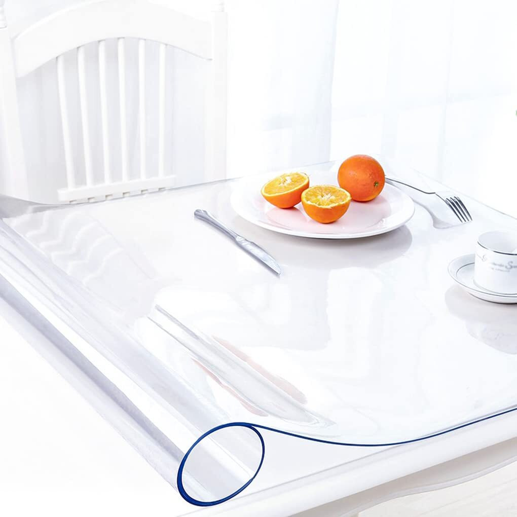 Aimergro Set Of 2 Clear Table Pad Cover Protector 16X22 Inch Vinyl Plastic Desk Mat 1.5Mm Thick Non-Slip Transparent Table Cover On Top Of Office Writing Desk Dresser End Dining Table Heat Resistant