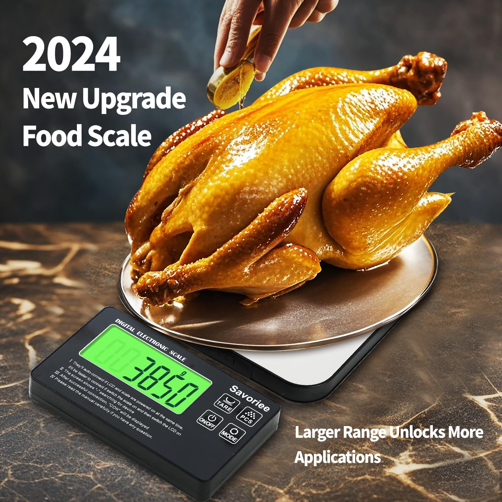 Food Scale, Split Designed 33Lb Digital Kitchen Scale With 7 Units Tare Function & Lcd Display,1G Precise Graduation Food Scale Weight For Baking/Cooking/Dieting/Meal Prep (Multicolor)