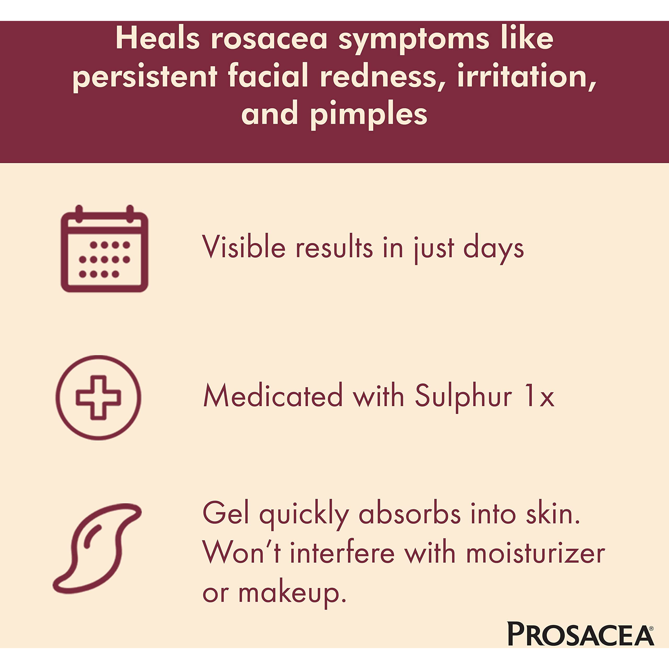 Prosacea - Medicated Rosacea Treatment For Face - Heals Rosacea Symptoms Of Redness, Pimples And Irritation - Fragrance Free - Twin Pack - Two 0.75Oz Tubes (1.5Oz Total)