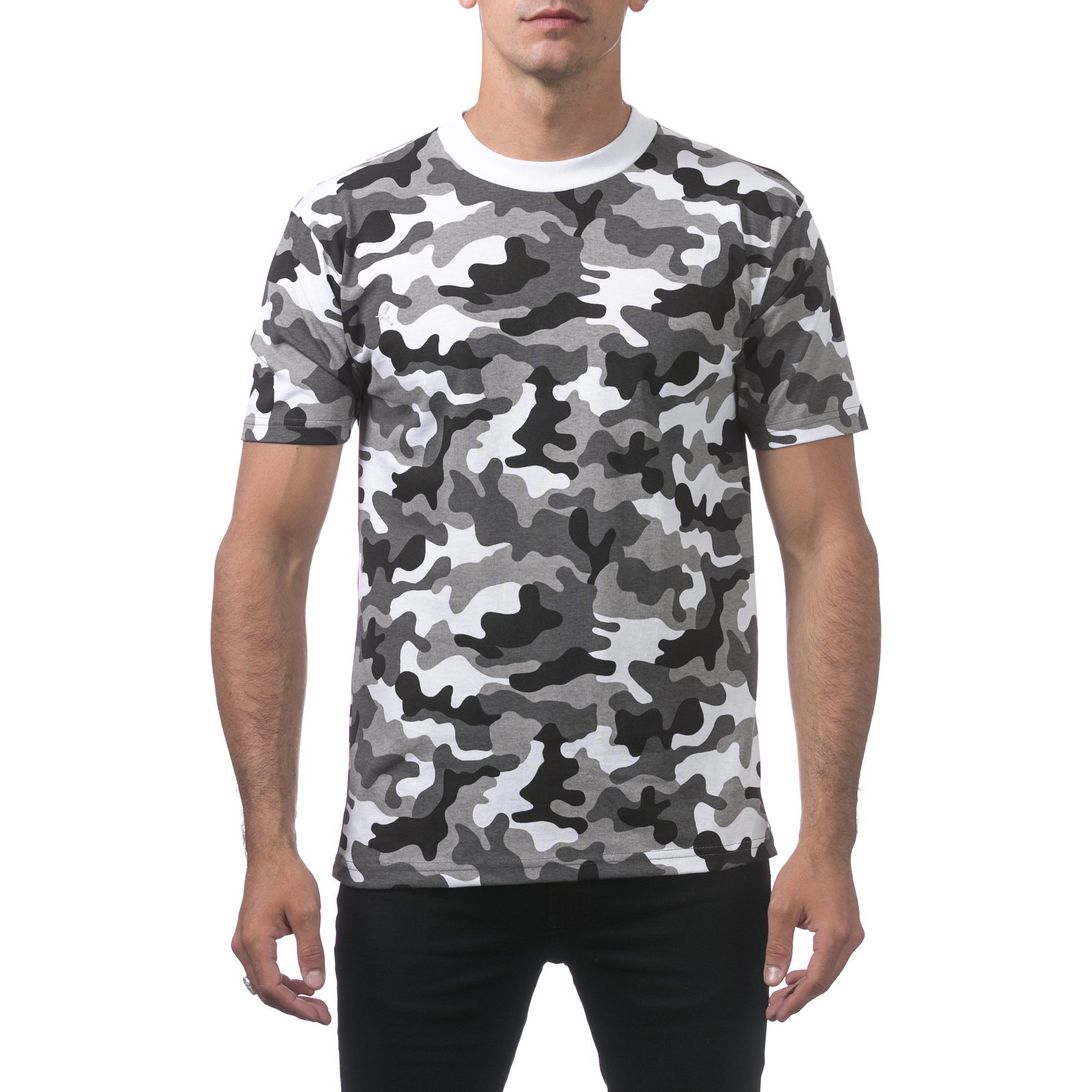 Pro Club Men's Comfort Cotton Short Sleeve T-Shirt, City Camo, Medium