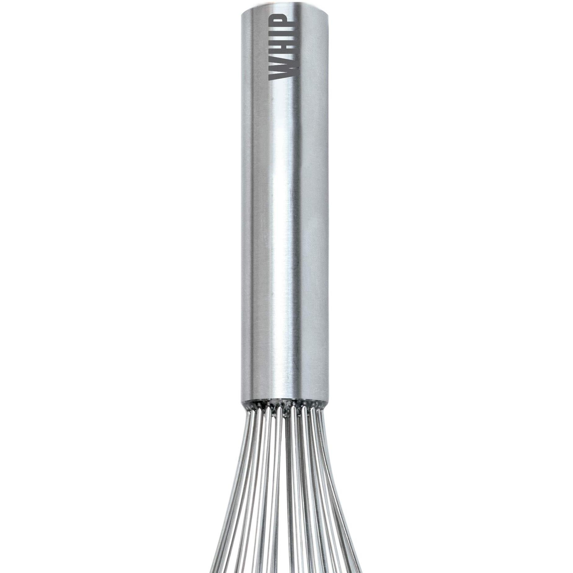 Stainless Steel Whip Whisk, 11"" - Kitchen Balloon Whisks For Cooking, Blending, Mixing, Stiring, Whipping & Beating - Whisking Tool As Mixer, Frother & Stirrer - Dishwasher Safe Whisker