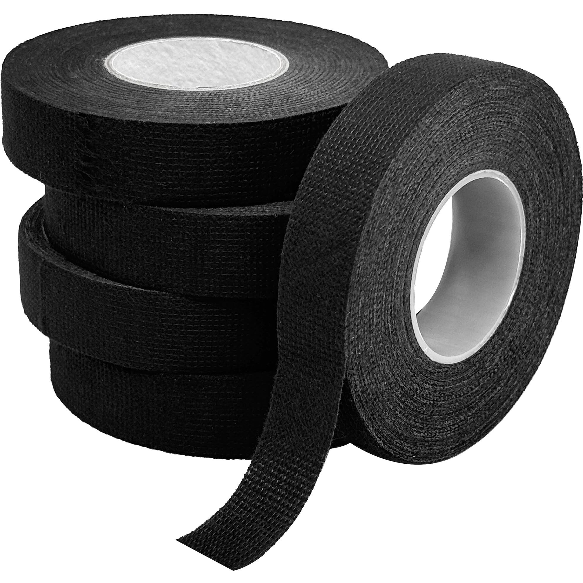 Wire Harness Cloth Electrical Tape, 3/4 Inch X 50 Ft (5 Rolls), Automotive Wire Loom Heat Wrap Tape - Fabric Felt Cloth Wiring Harness Tapes, Heat Resistant For Car Engine, Wires, Electrical Wiring