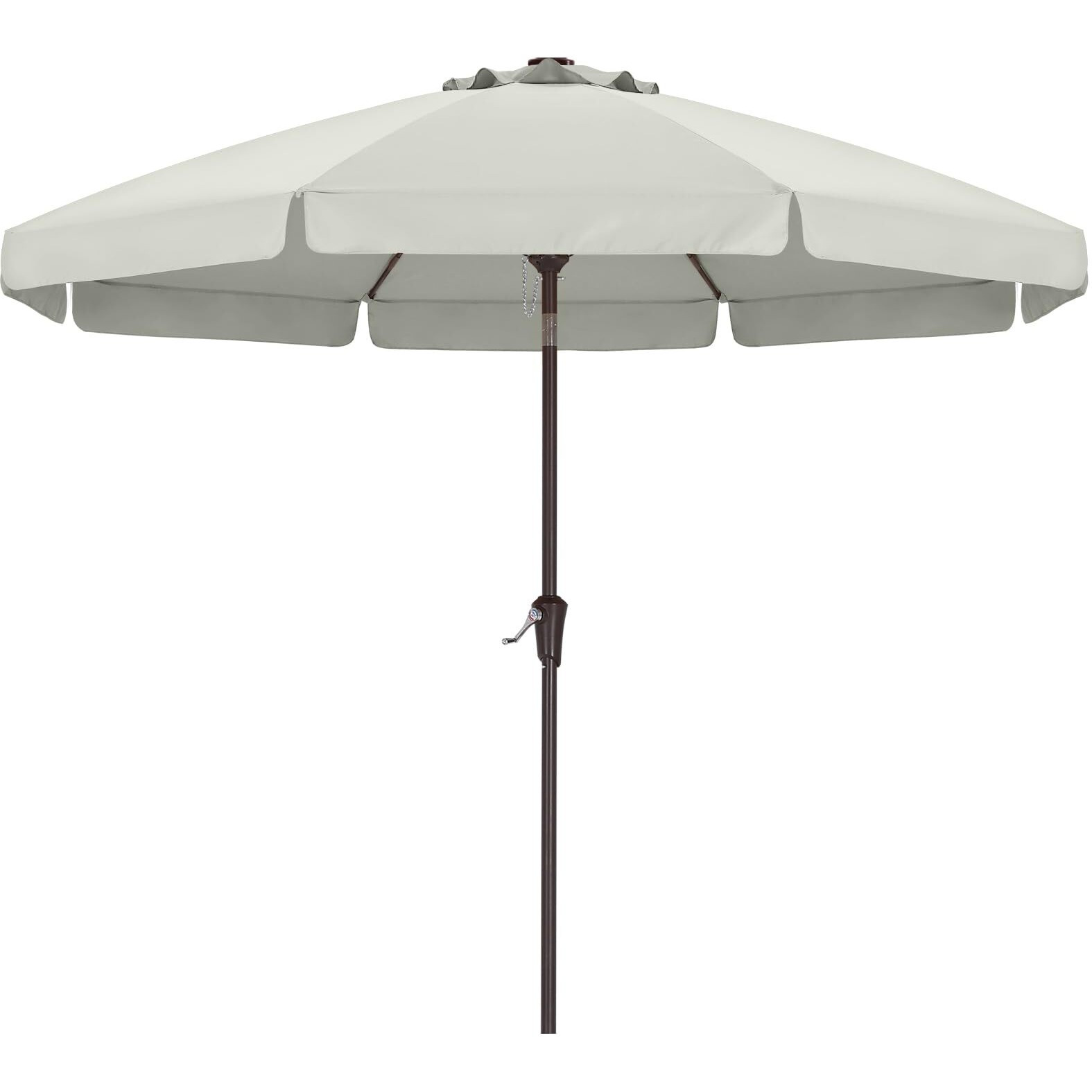 Abccanopy Patio Umbrella 11Ft, Outdoor Table Umbrella With Push Button Tilt And Crank, 8 Ribs Umbrella For Patio Pool Garden Deck (Light Beige)