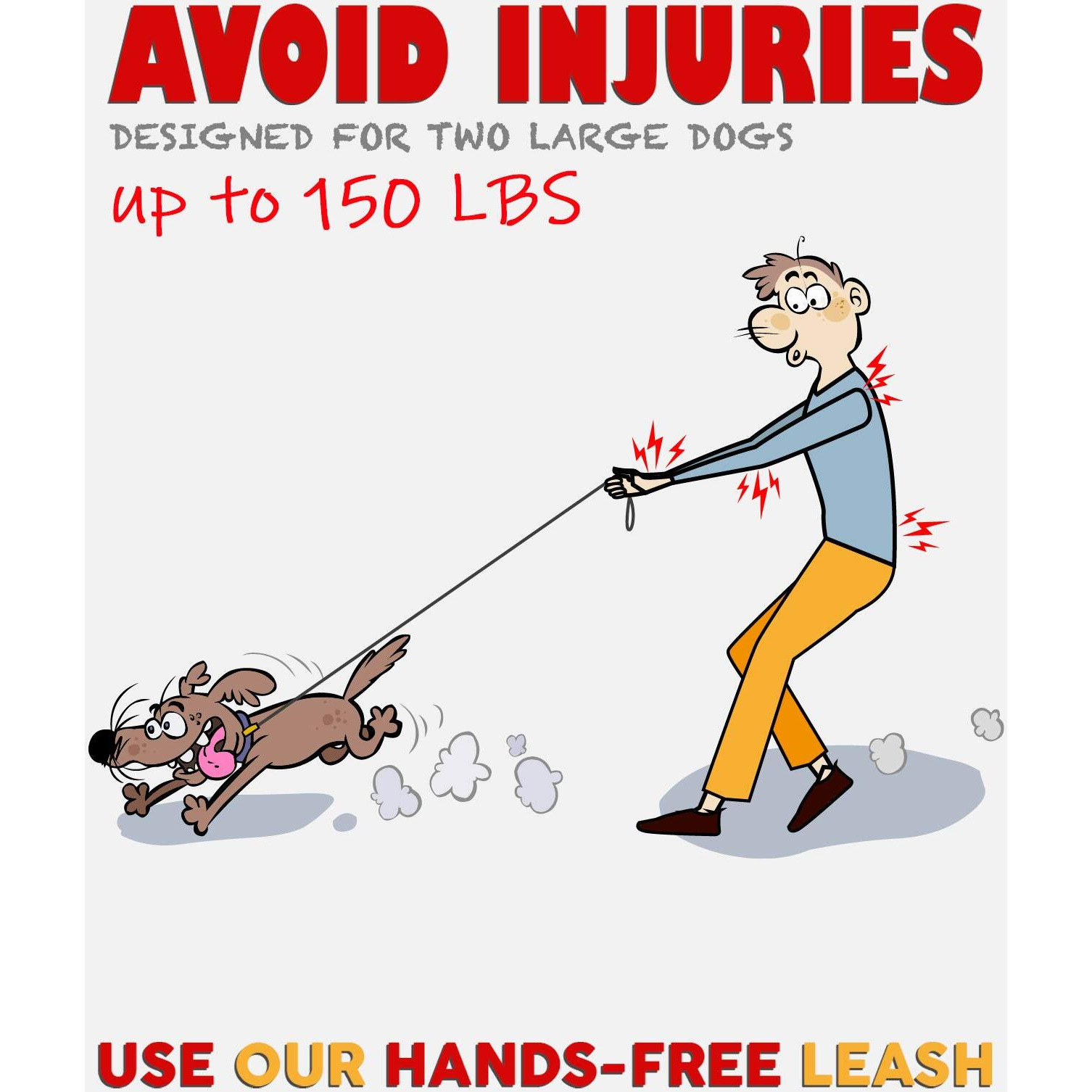 Exquisite Hands-Free Leash For Two Large Dogs - Perfect For Active Pet Owners - Comfortable, Durable & Ideal For Running, Walking, Hiking - Premium Dual Waist Lead With Bungee - Must-Have Dog Gear
