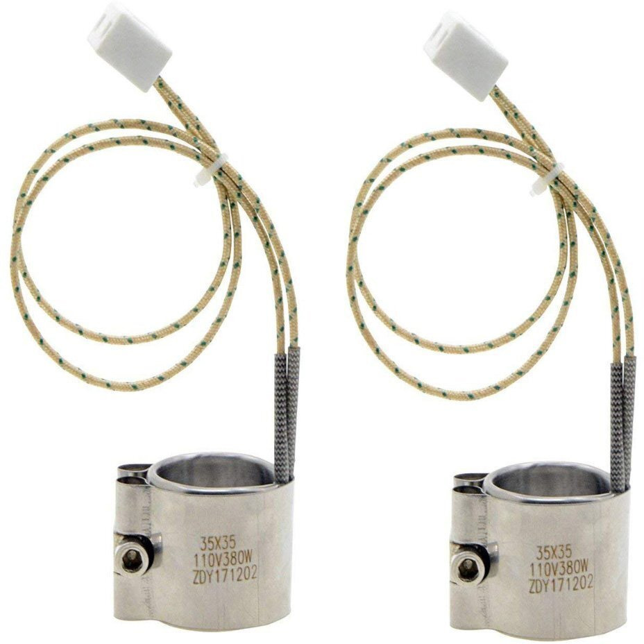 Nxtop 110V 380W Injected Mould Heating Element Band Heater 35X35Mm (2-Pcs)