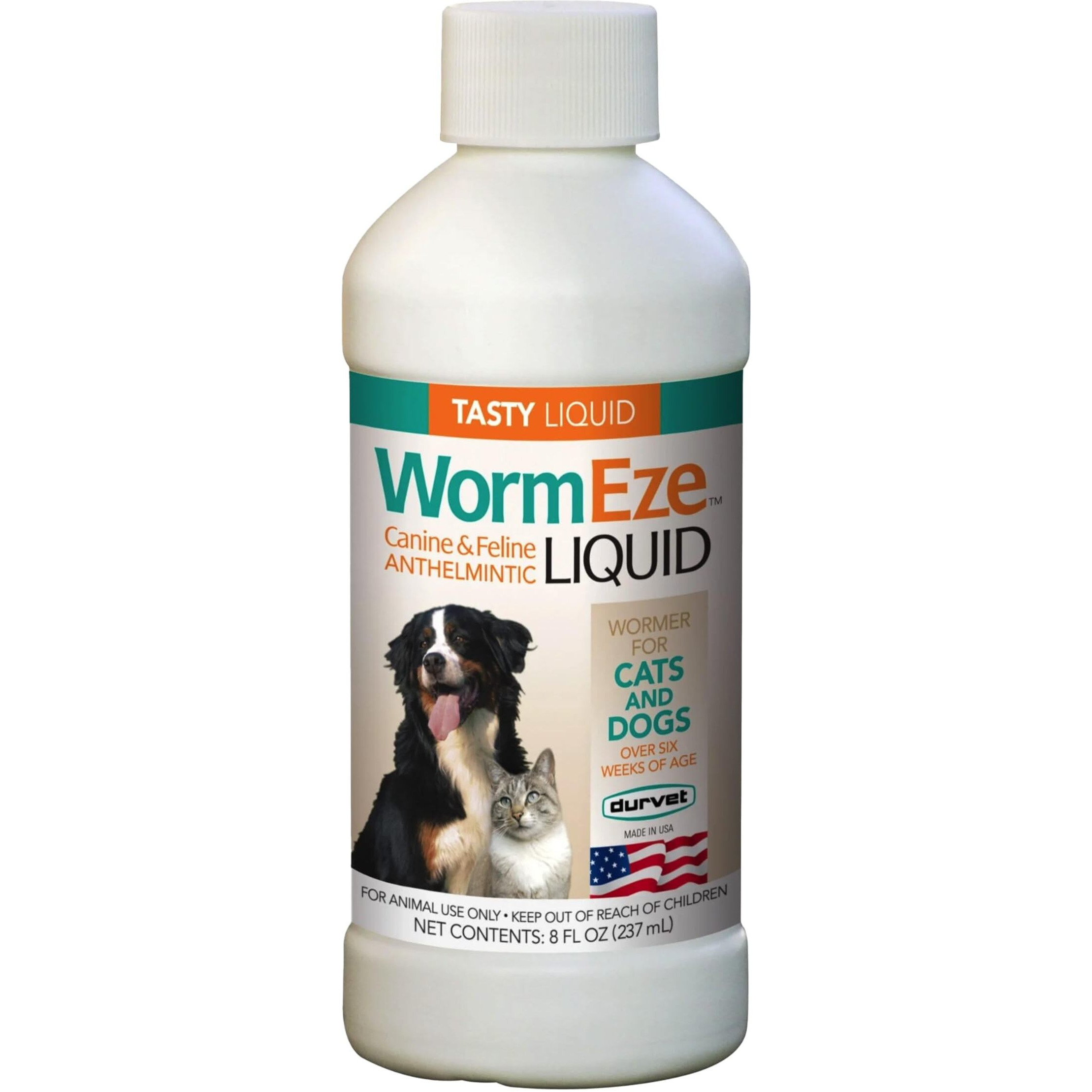 Durvet Wormeze Liquid Canine & Feline Antihelmintic, 8 Oz