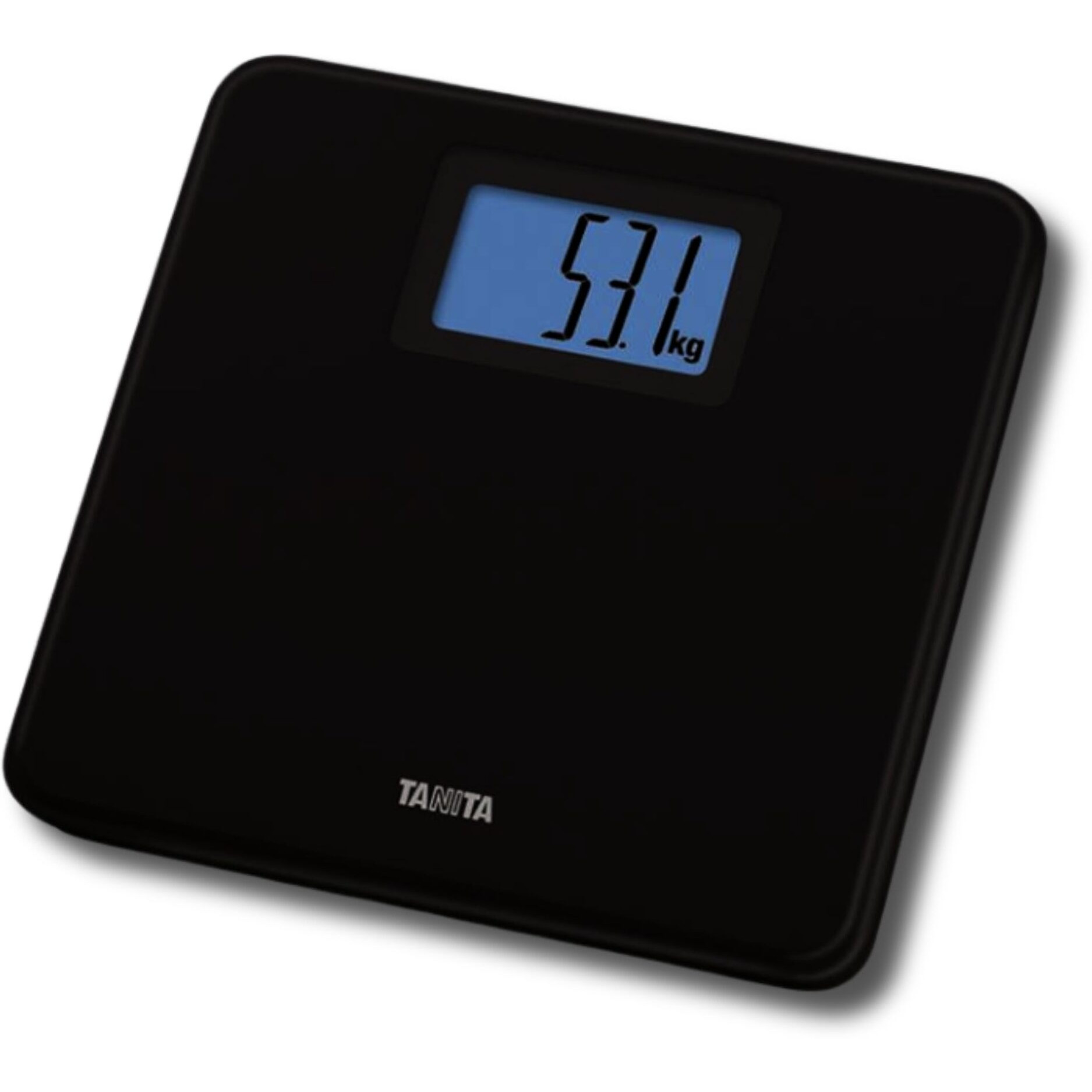 Tanita Hd-662 Digital Weight Scale (Black) - Japan Technology Bathroom Scale With 330 Lb Weight Capacity - 2"" Blue Backlit Large Lcd Display - Accurate, Durable, Step-On Operation