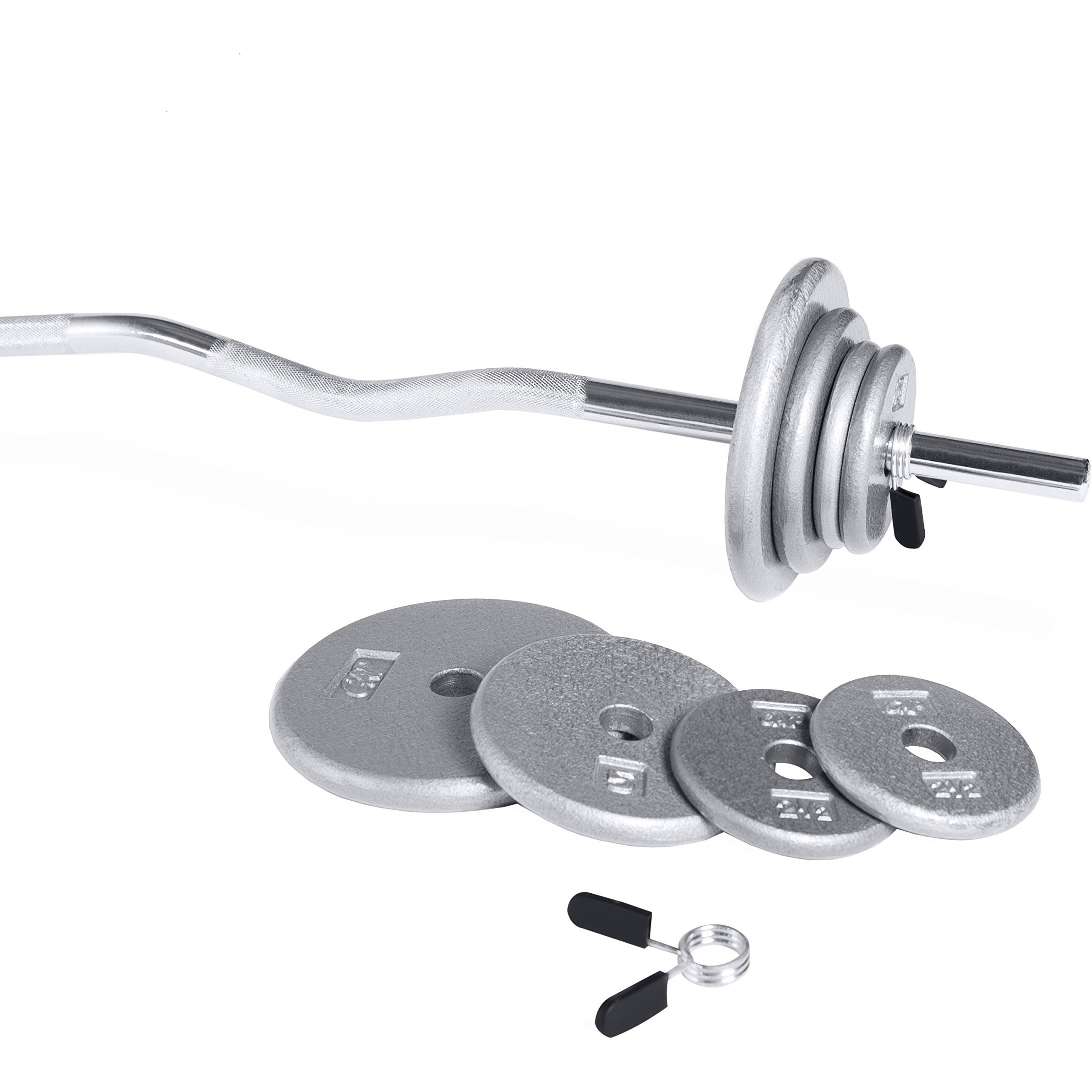 Cap Barbell Rsg - 050 Curl Bar Set, 50 Lbs
