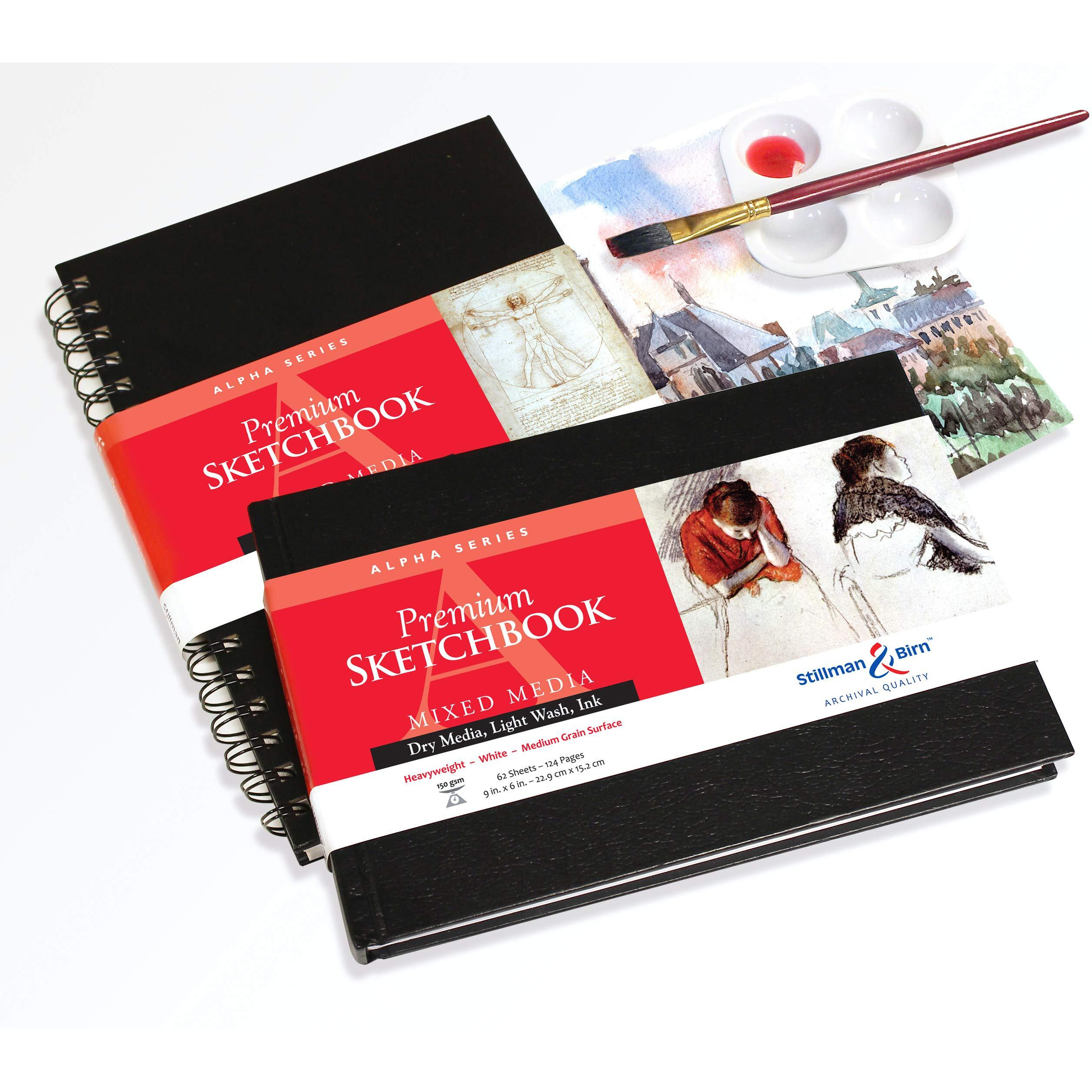 Stillman & Birn Alpha Series Wirebound Sketchbook, 7"" X 10"", 150 Gsm (Heavyweight), White Paper, Medium Grain Surface