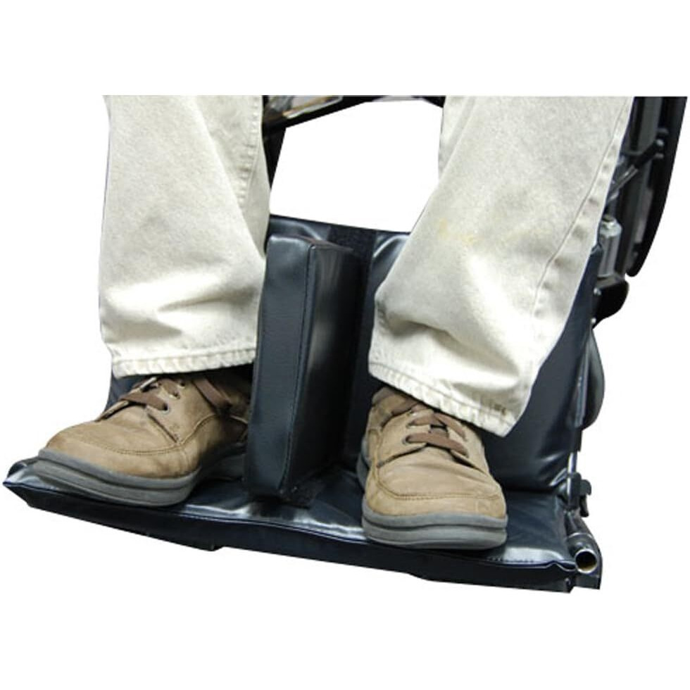 Skil-Care Wheelchair Accessory Leg Separator, 8"" H X 7"" D X 1.5"" D, Prevents Foot Drop & Leg Slipping, Vinyl Cover, Easy Attachment, Black, 703267