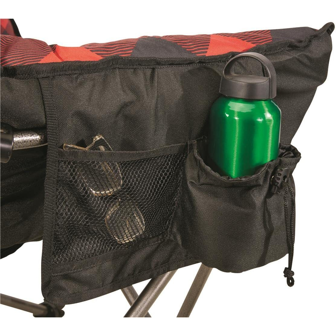 Guide Gear Club Camping Chair, Oversized, Portable, Folding With Padded Seats, 500-Lb. Capacity Red Plaid