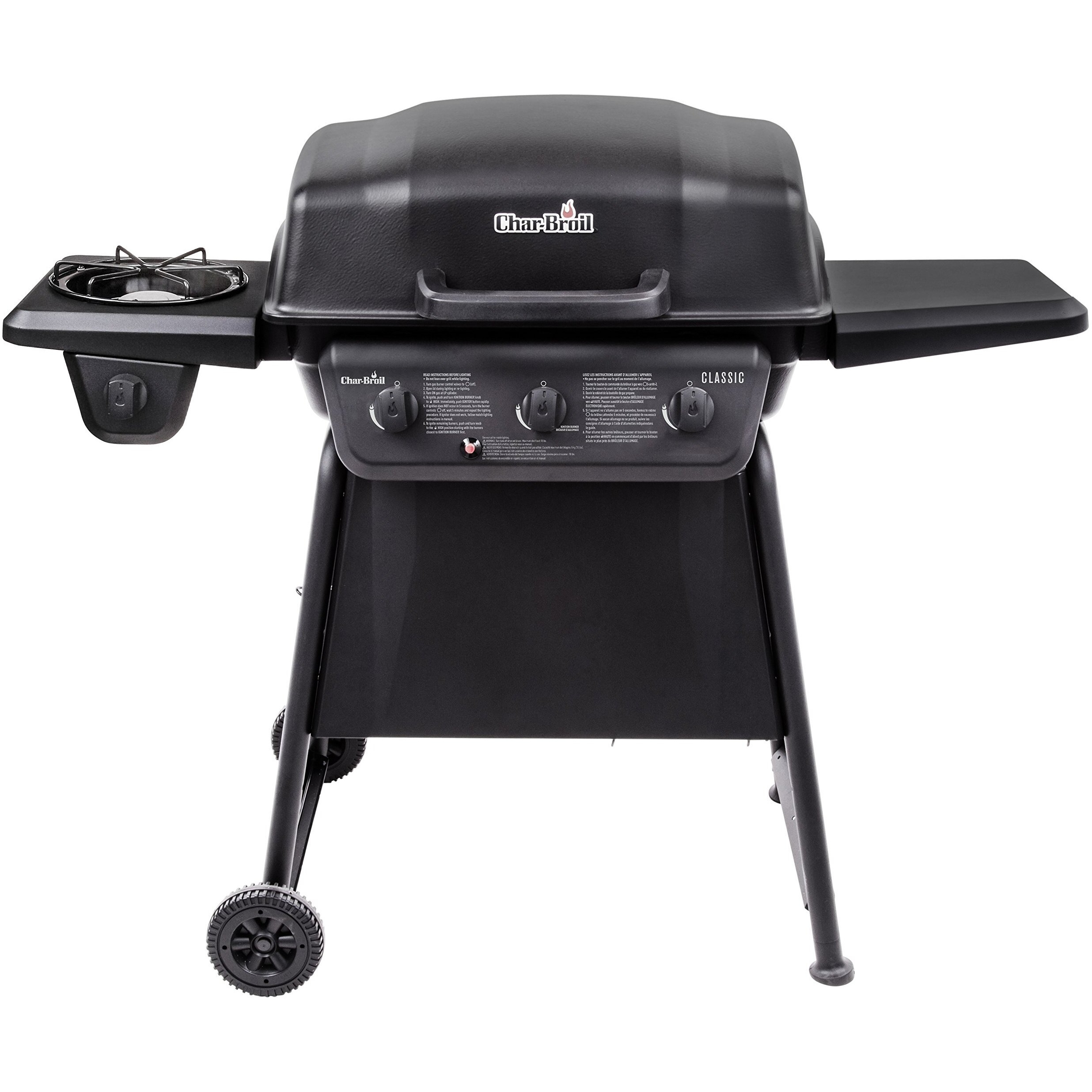 Char-Broil Classic Series Convective 3-Burner With Side Burner Propane Gas Stainless Steel Grill - 463773817-P2