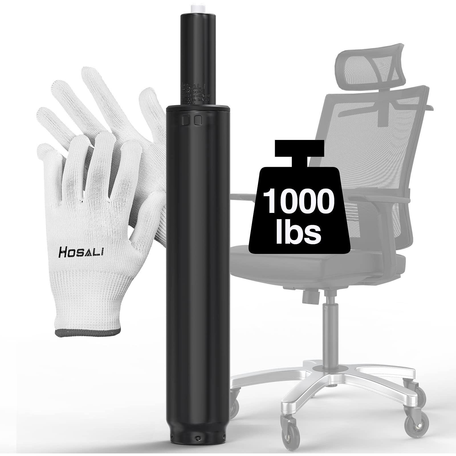Hosali 2.5 Inch Office Chair Gas Lift Cylinder-Office Chair Replacement Parts, Heavy-Duty Gas Lift Cylinder Fits Most Chairs,Highest End Class 4 Hydraulic Pneumatic Piston,Universal Size
