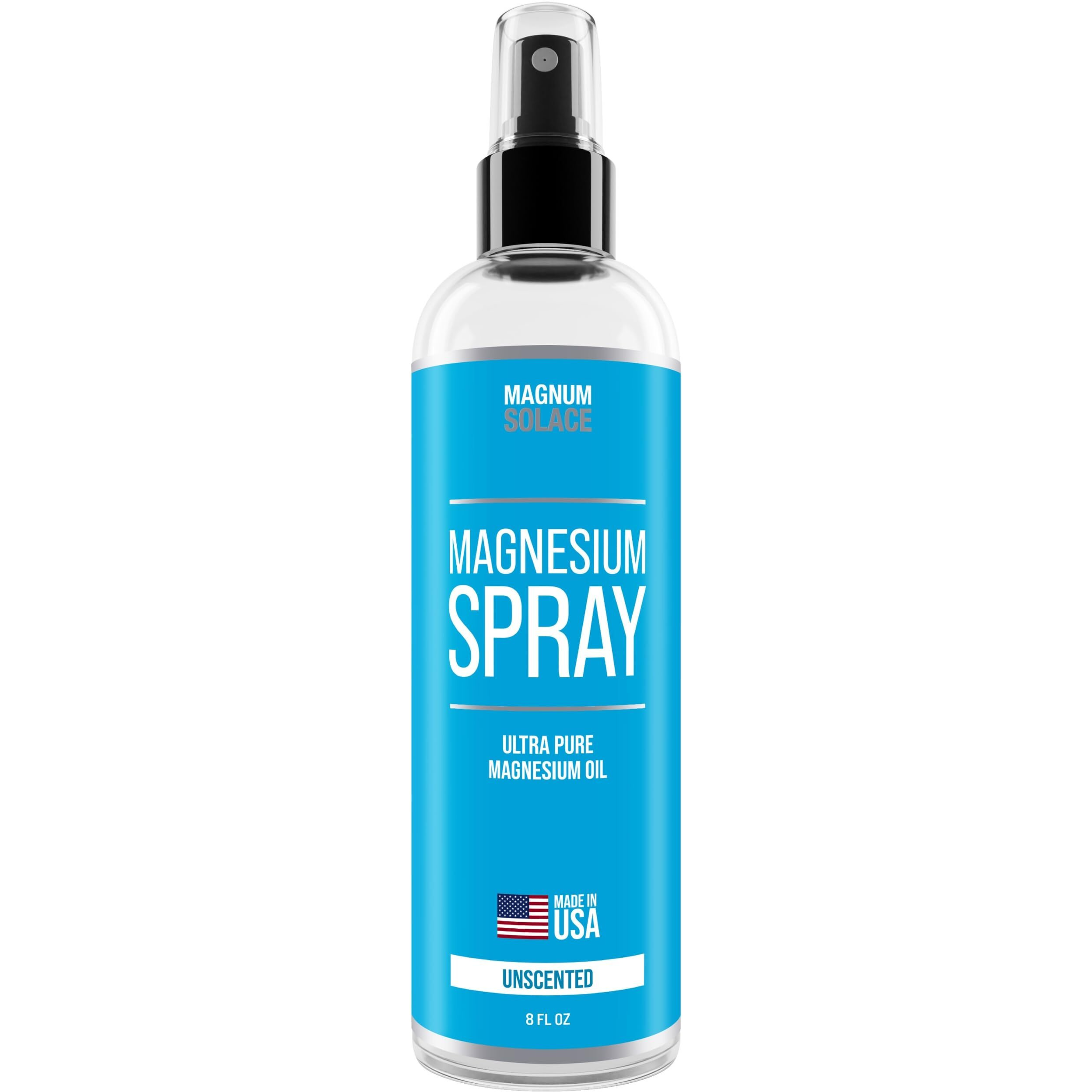Magnesium Spray - Big 8 Oz Usp Grade Pure Magnesium Oil Spray - Made In Usa Since 2008