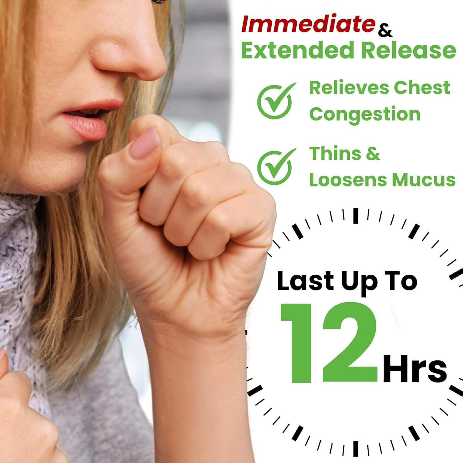 Timely Guaifenesin 1200 Mg Extended Release Tablets - Expectorant Mucus Relief & Chest Congestion Relief For Adults - Compare To Maximum Strength Mucinex Tablets - Lasts Up To 12 Hours - 70 Count